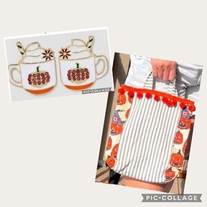 NEW SUGARFIX BY BAUBLEBAR PUMPKIN TO TALK ABOUT LATTE EARRINGS & PUMPKIN BAG